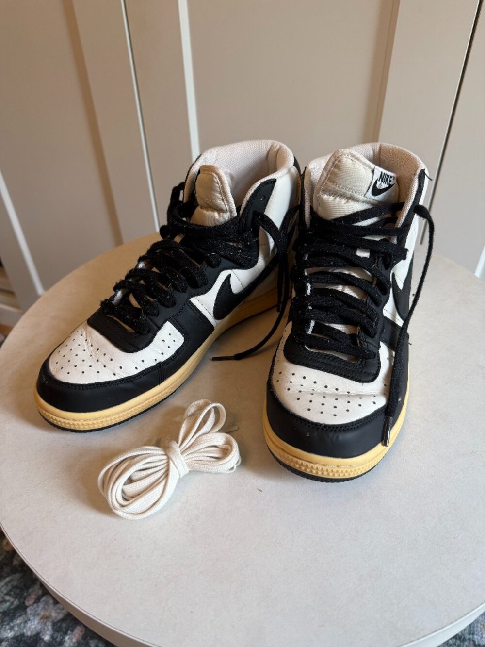 Nike Terminator High Vintage Panda Black White Men's Size 9.5